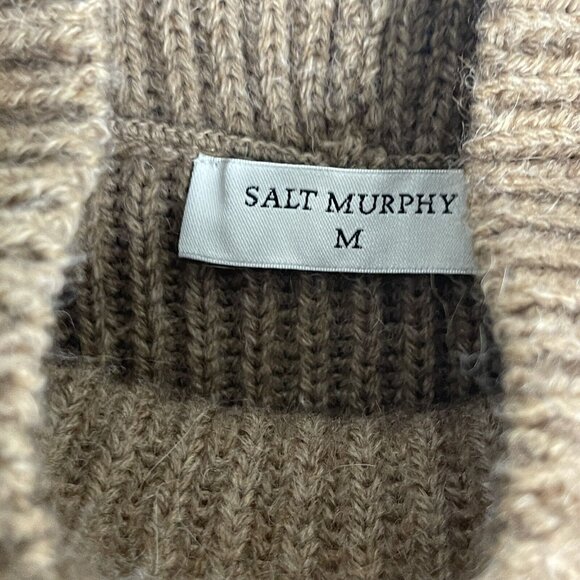 Salt Murphy Wool Sweater Womens Medium Brown Tan Top Sleeveless Alpaca Blend - Picture 3 of 11